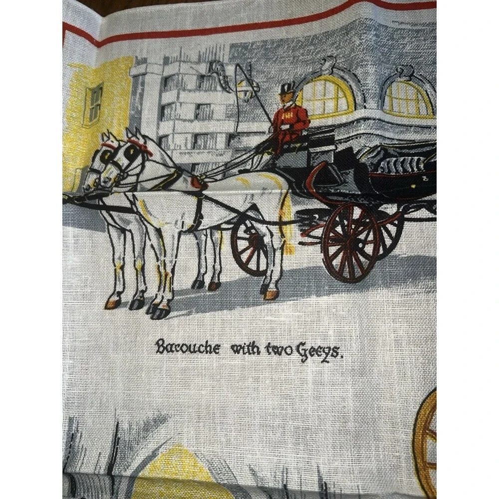 Blackstaff Irish Linen Tea Towel State Coach Made In Ireland Vintage New